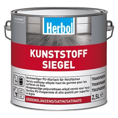 Kunststoff-Siegel, vysoce odolný bezbarvý lak na dřevo